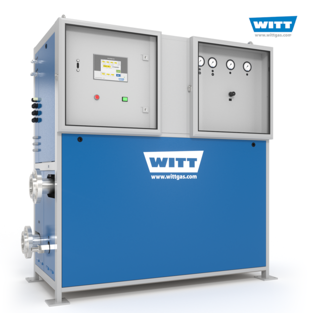 Electronic gas mixer for high flow rates