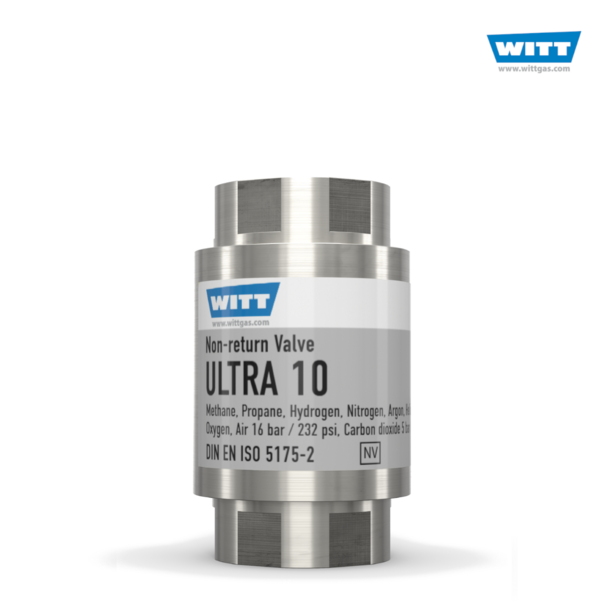 WITT Gas terugslagklep ULTRA 10, roestvrij staal